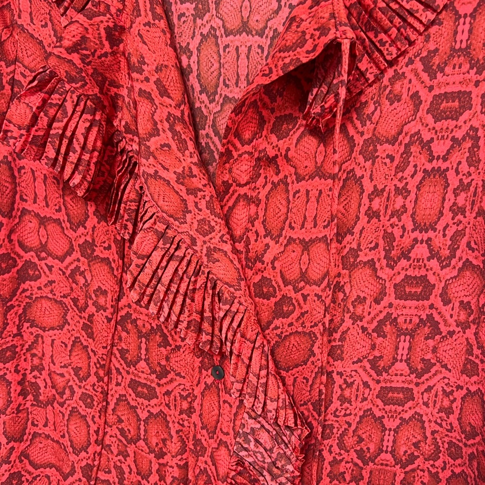 Red Printed Maxi dress - XS Mango Premium